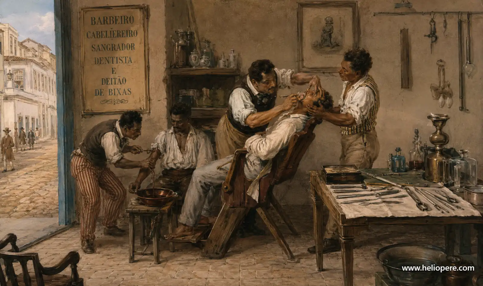 Medicina no Brasil Império: barbeiro, sangria e dente arrancado
